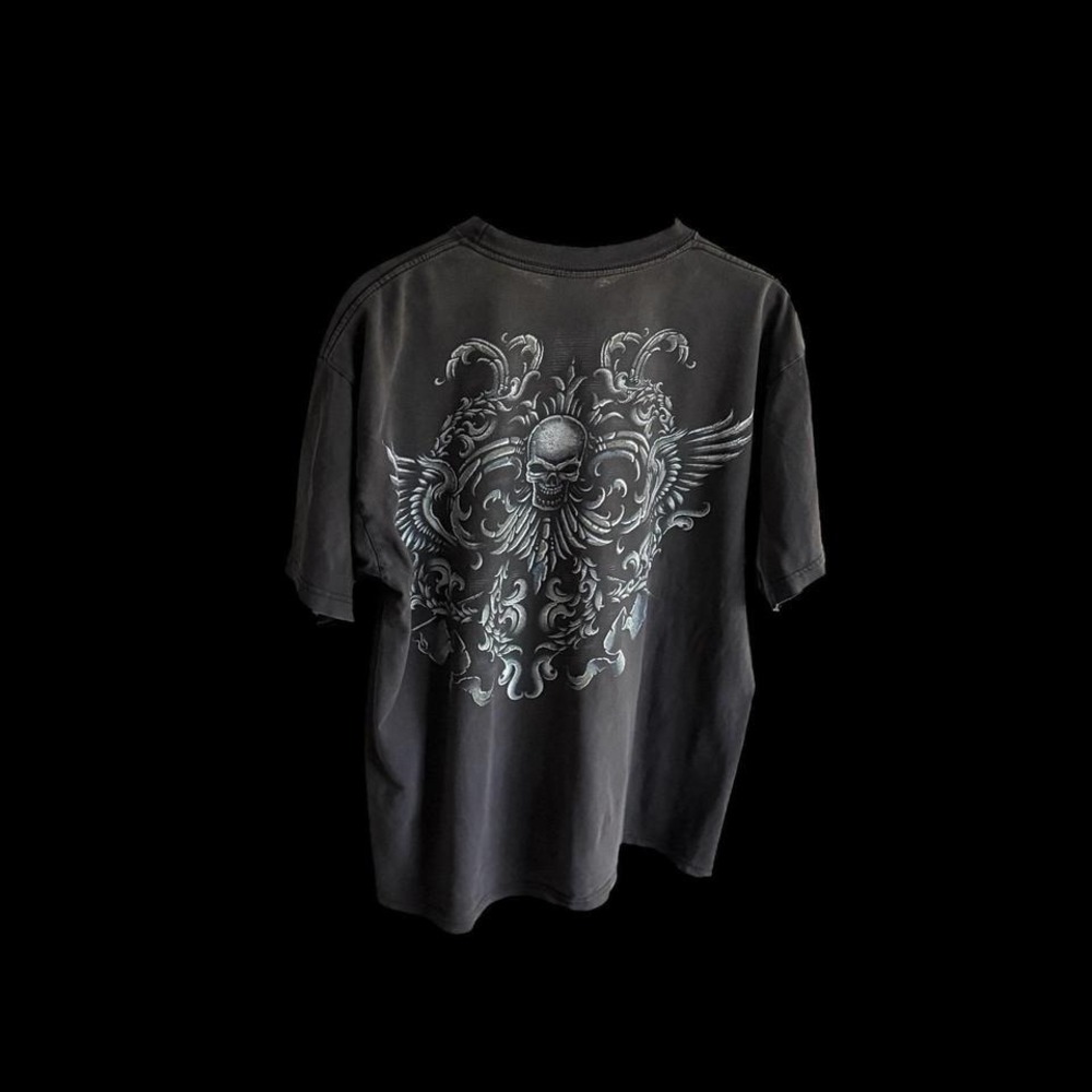 Y2K‎ Black Metal Dragon Hydra Tshirt Sz XL Faded Black Jnco Style 90's ODM